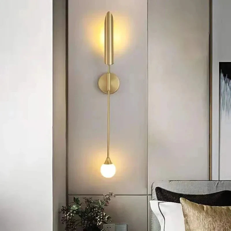 LuxeGlam - Gold Industrial Wall Lamp for Home and Hotel