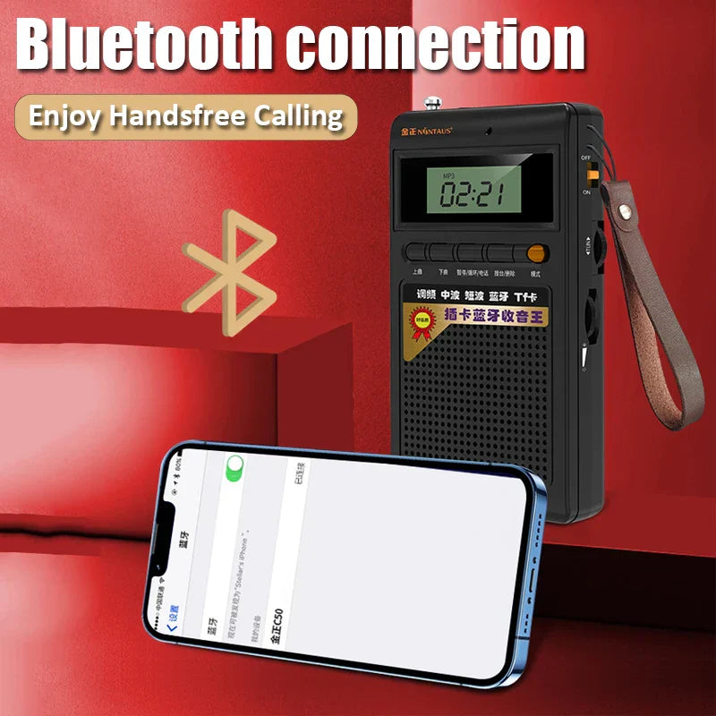 SoundPocket Mini - Portable Bluetooth Radio & MP3 Player