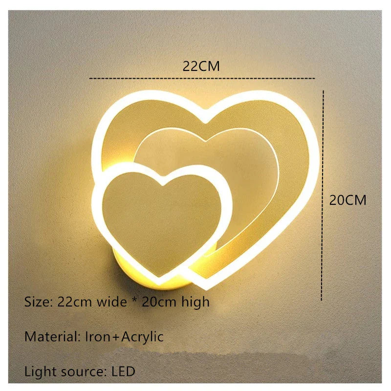 HeartGlow Vägglampa - Modern LED Belysning