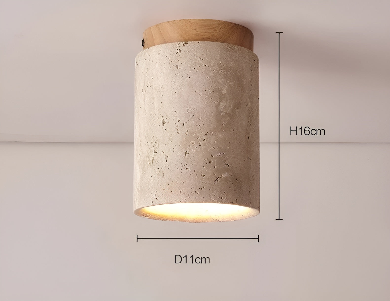 ZenElegance Wabi Sabi Luxe Ceiling Lighting - Natural Travertine LED