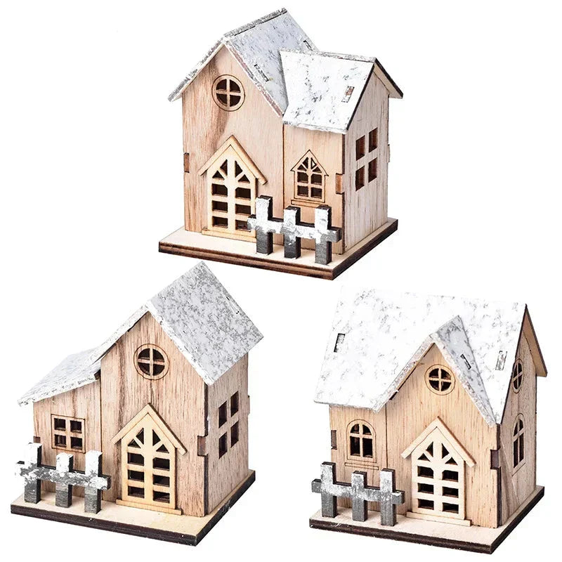 FrostGlitter Christmas Lanterns - Enchanting House-Shaped Christmas Decorations for a Magical Atmosphere