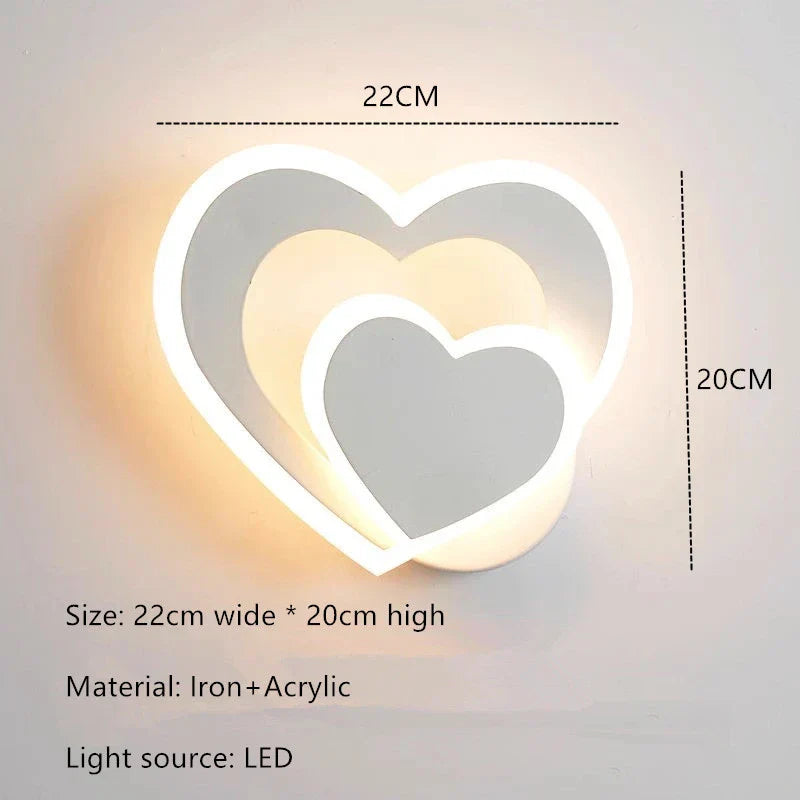 HeartGlow Vägglampa - Modern LED Belysning