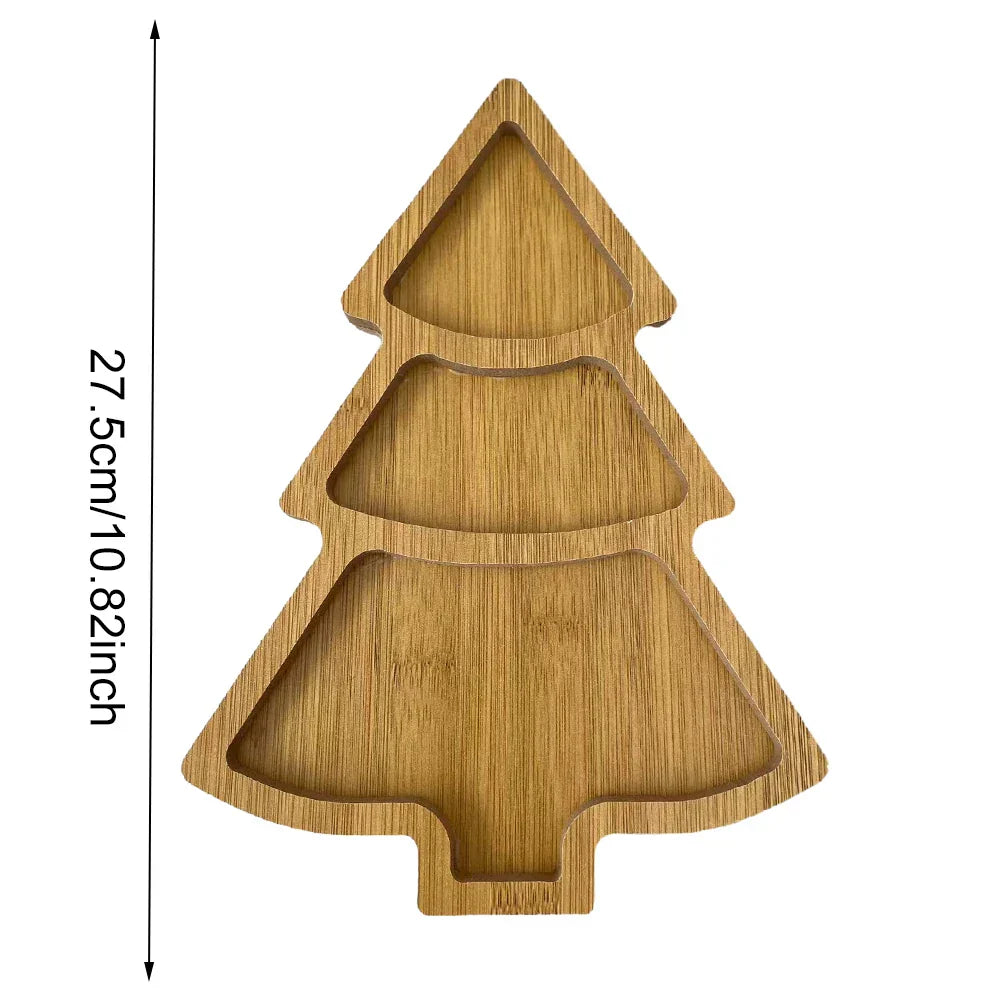 Festive Wooden Board - Unique Wooden Serving Plate for Holidays