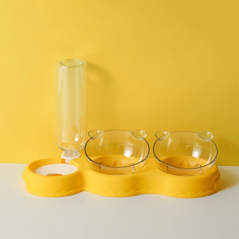 KarlFeast - Stylish 3-in-1 Cat Food Bowl for Pets