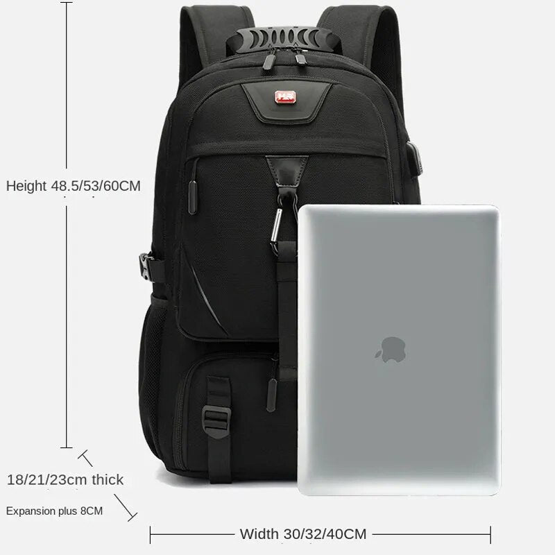 UrbanTrail - Ryggsäck med USB-port och Stort Innehåll