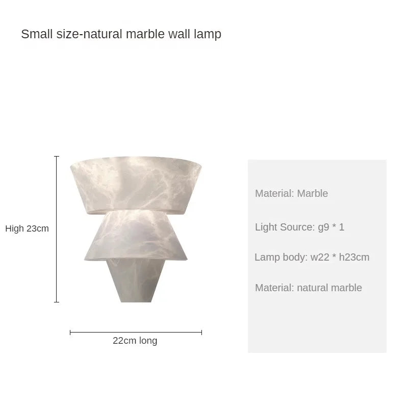 MarbleGlow Wall Lamp – Stylish Natural Stone Wall Lighting