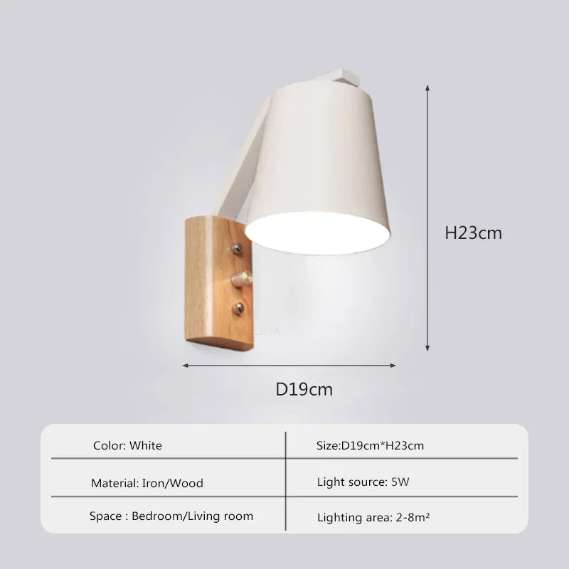 WoodGlow Lamp – LED Wall Lamp for Bedroom