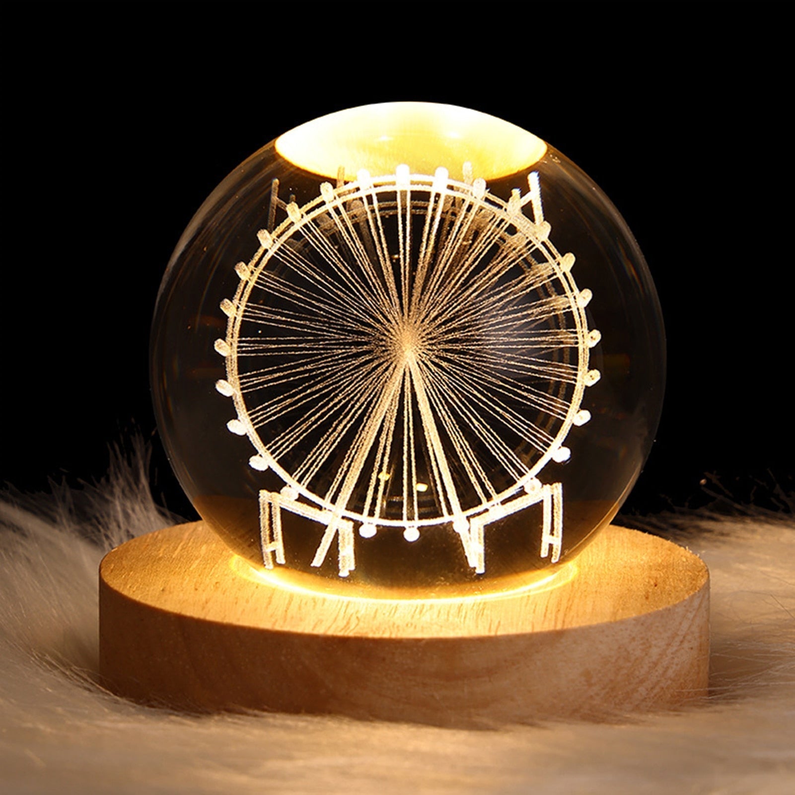 Crystal Light Ball – Captivating Glass Ceramic Atmosphere Lamp for the Home