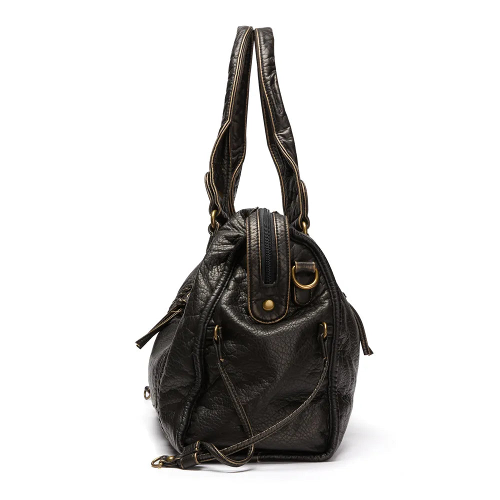 NoirClass - Elegant Black Leather Handbag