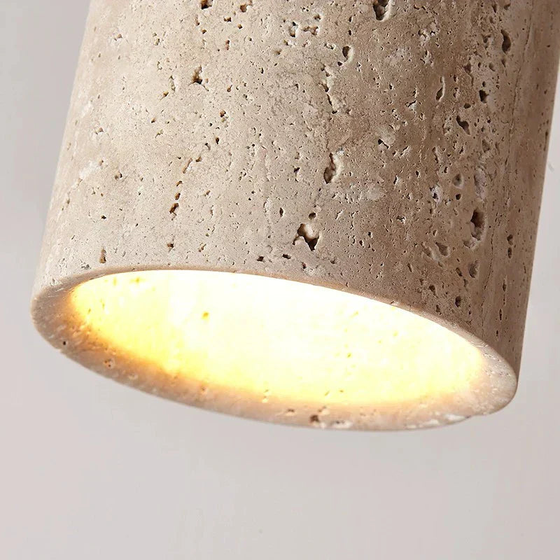 ZenElegance Wabi Sabi Luxe Ceiling Lighting - Natural Travertine LED