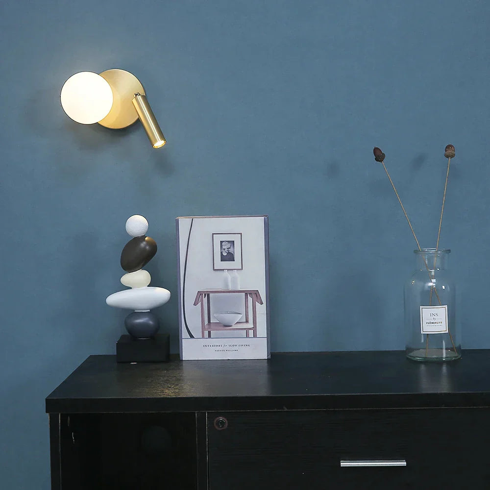 NordicLux - Rotating Glass LED Wall Lamp for Bedroom