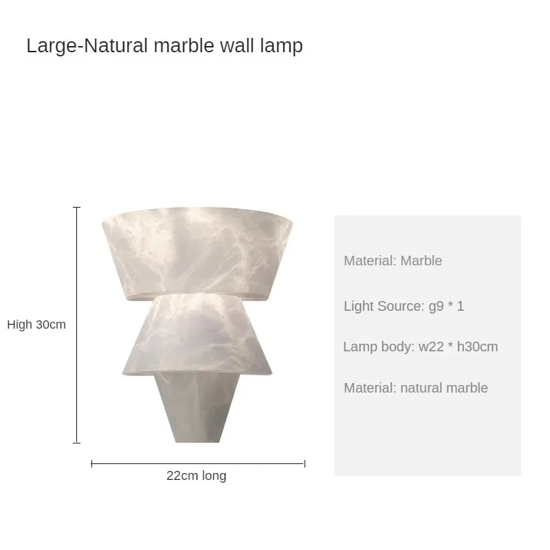 MarbleGlow Wall Lamp – Stylish Natural Stone Wall Lighting
