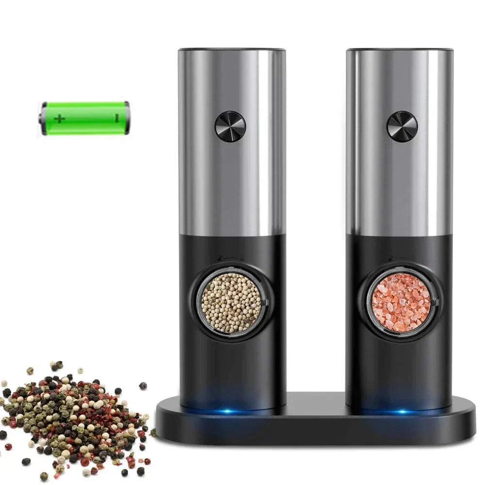 GrindPro - Modern Electric Pepper and Salt Mill with LED