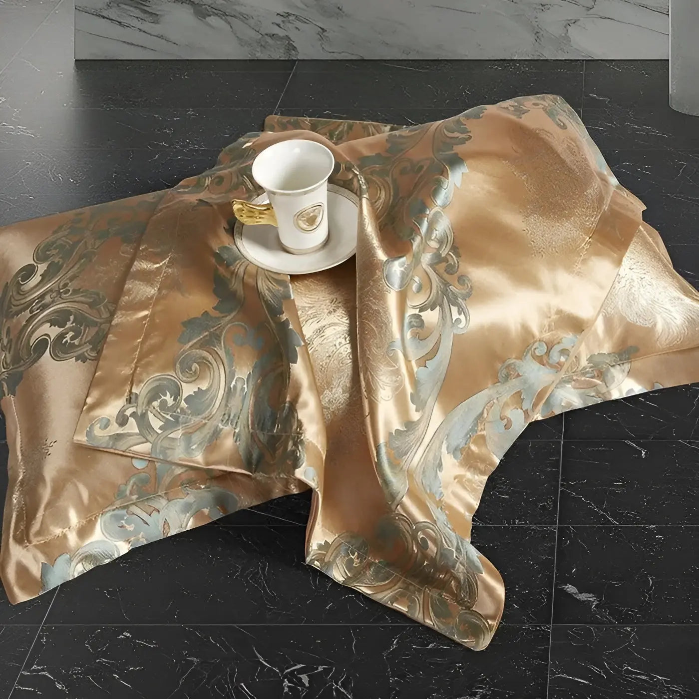 Chic Satin Jacquard Duvet Cover for Luxury Bedroom
