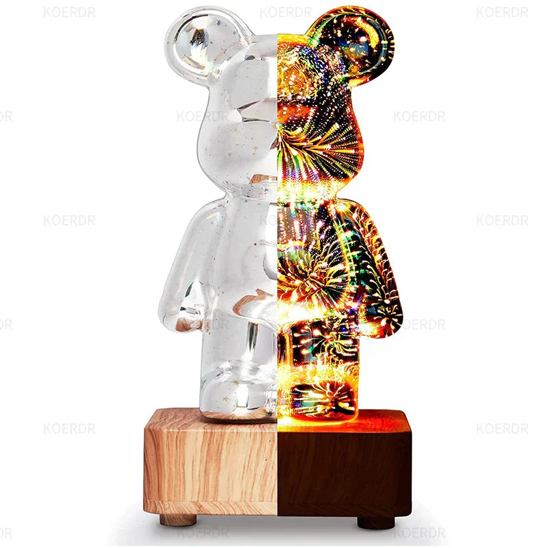 StarBear - Captivating 3D Fireworks Effect Lamp
