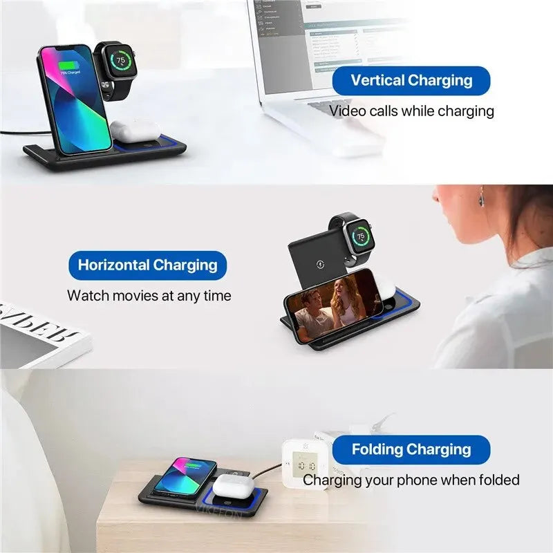 Sameza - 3-in-1 Wireless Charging Station for Your Devices