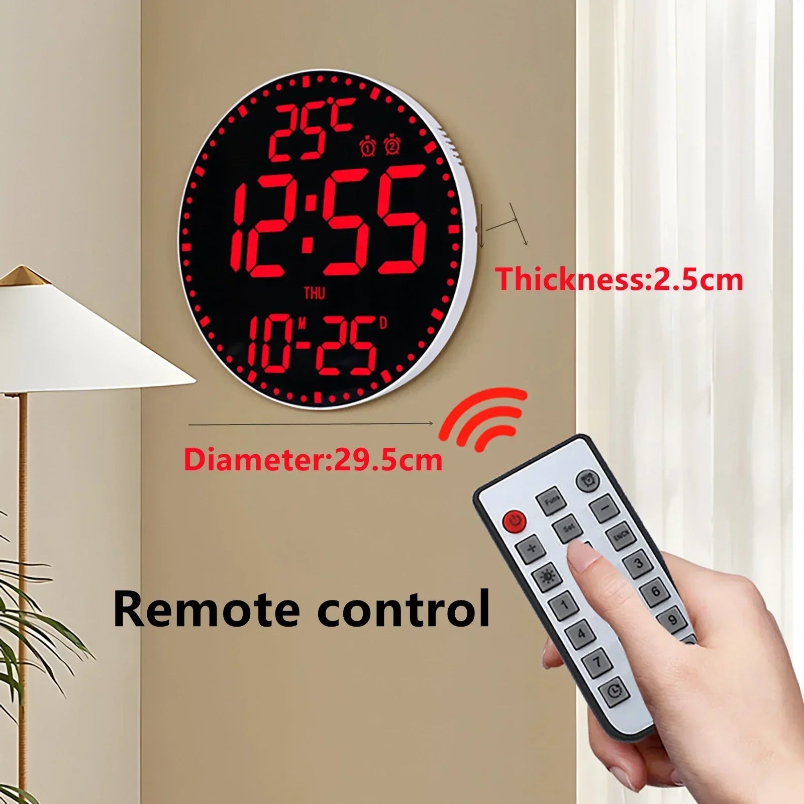 WiFiTime Clock - Sleek LED Alarm Clock with Calendar