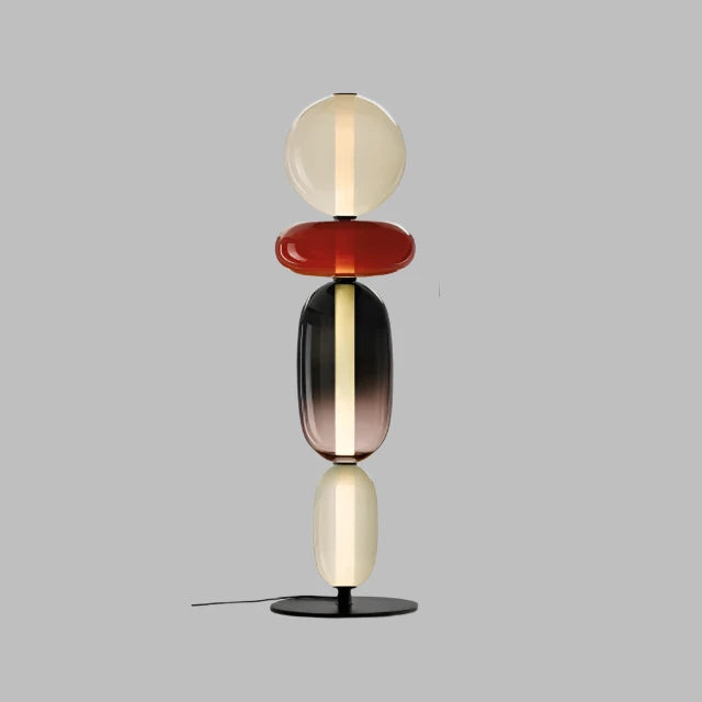 ChromaLuxe - Designer Golvlampa med Färgaccenter för en Sprudlande Atmosfär