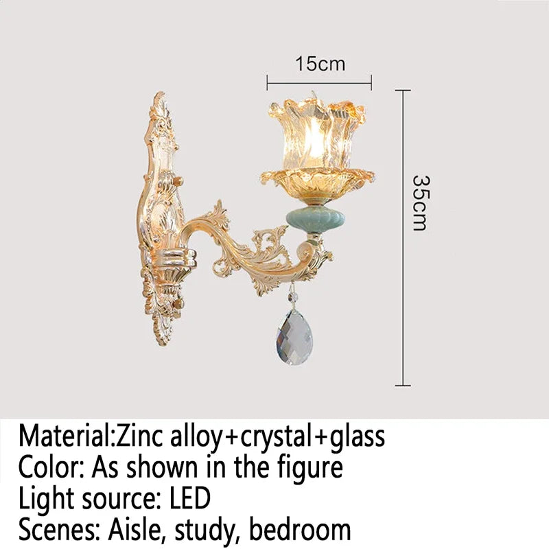 CrystalLuxe - Lyxig Kristall Vinglamp för Modernt Interiör