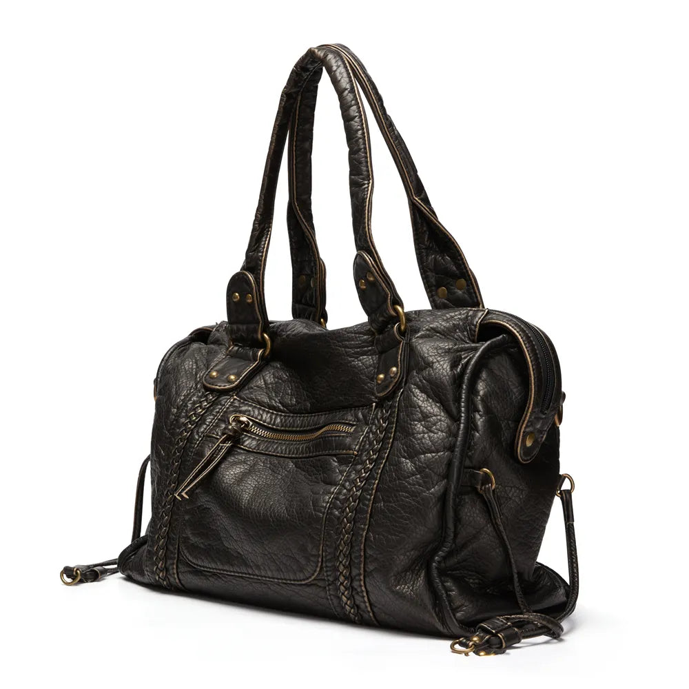 NoirClass - Elegant Black Leather Handbag