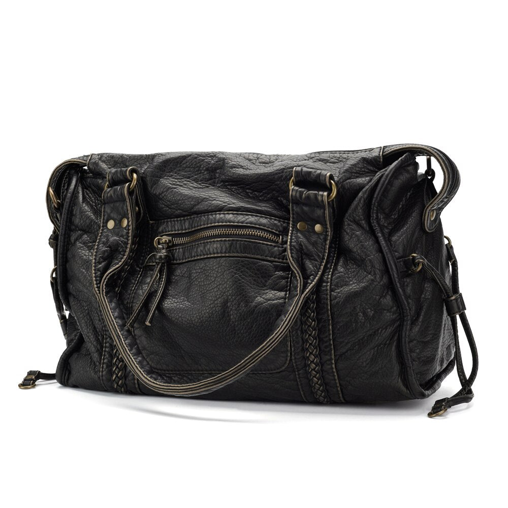 NoirClass - Elegant Black Leather Handbag