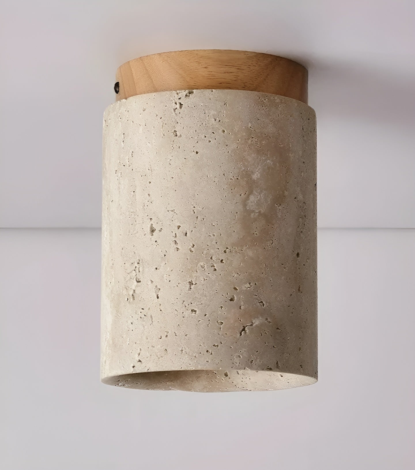 ZenElegance Wabi Sabi Luxe Ceiling Lighting - Natural Travertine LED