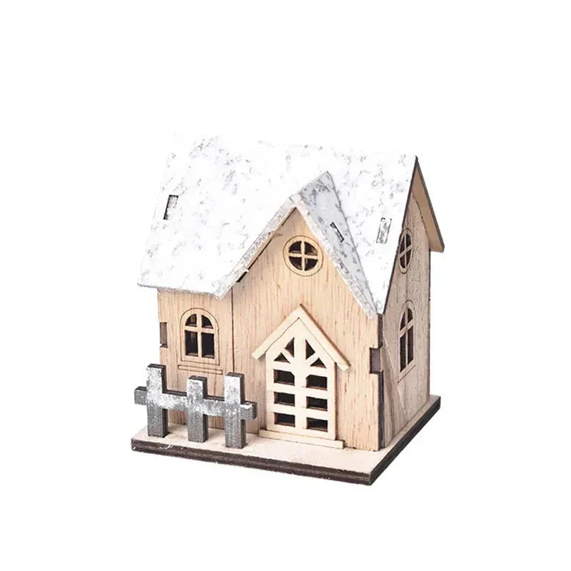 FrostGlitter Christmas Lanterns - Enchanting House-Shaped Christmas Decorations for a Magical Atmosphere