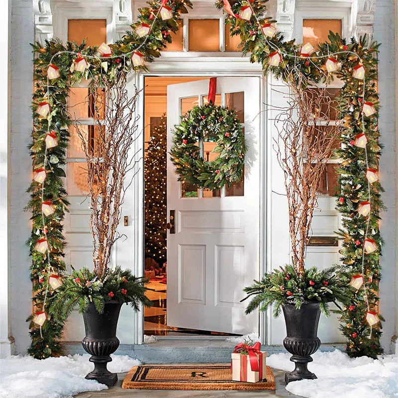 Enchanting Wooden LED House Light Strip – Create Magic and Warmth This Christmas