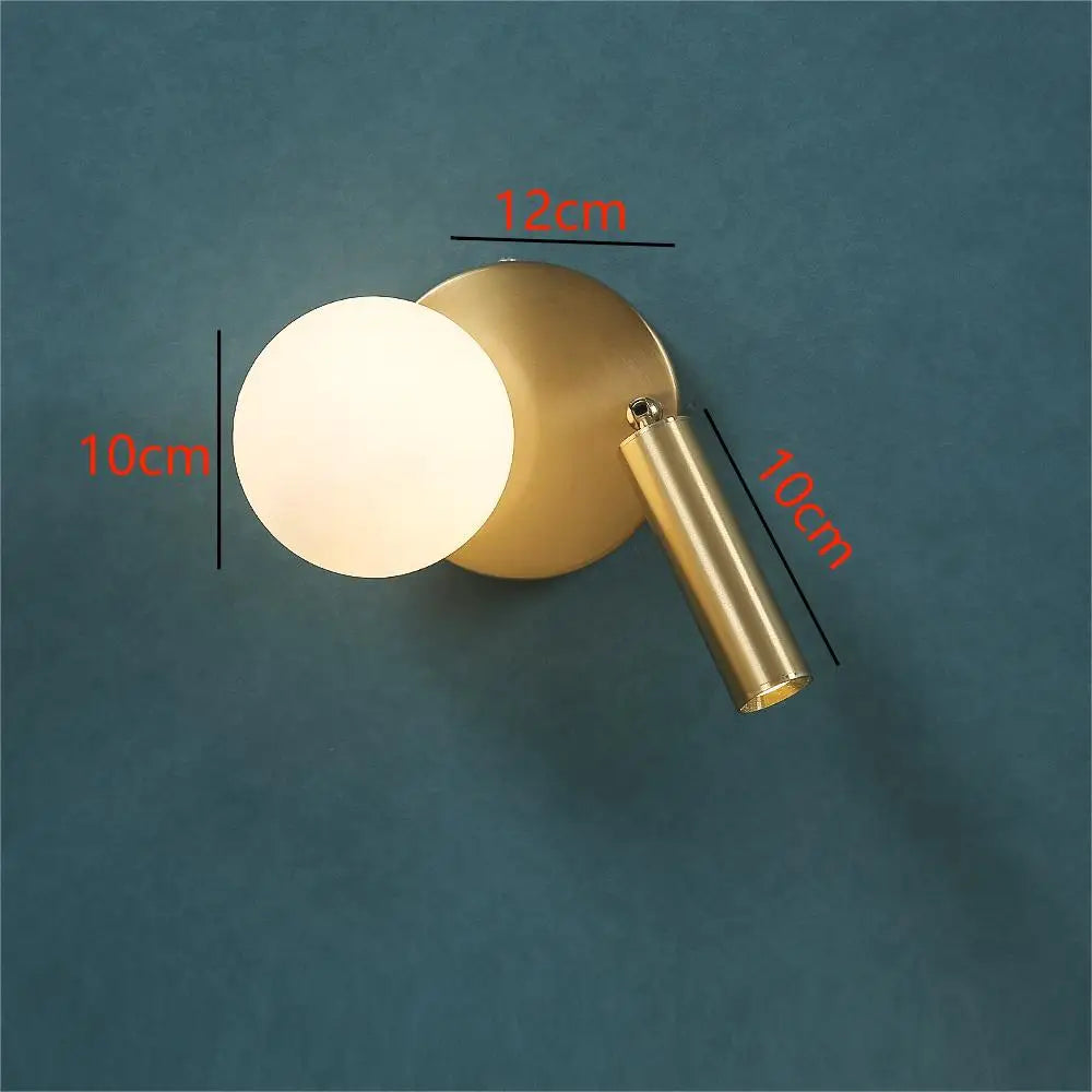 NordicLux - Rotating Glass LED Wall Lamp for Bedroom