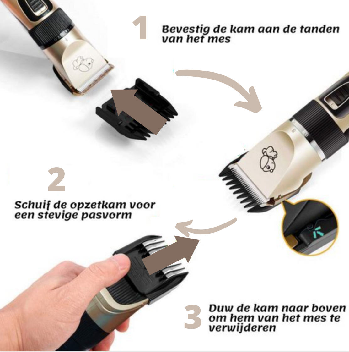 Pett Groomer - Professional Dog Trimmer + Brush