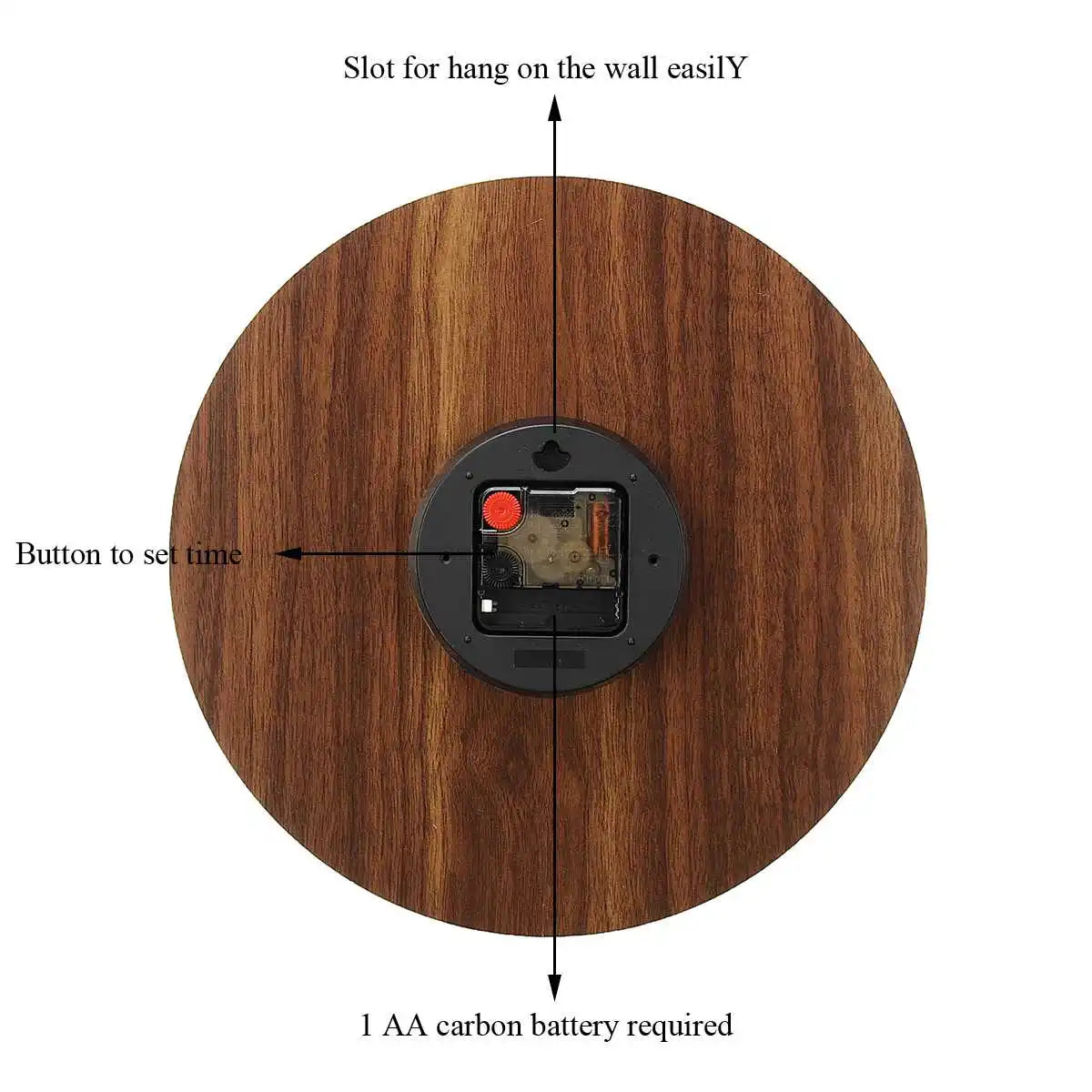 GlowClock – Luxurious Wooden Wall Clock with Night Light