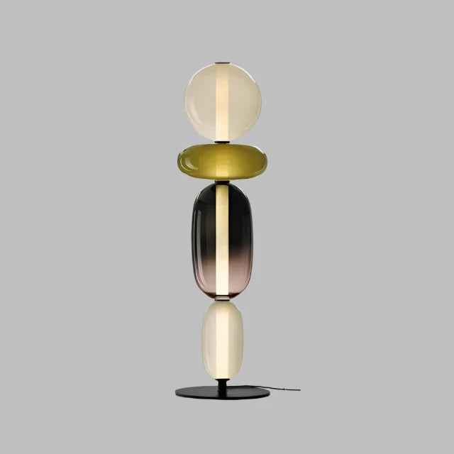 ChromaLuxe - Designer Golvlampa med Färgaccenter för en Sprudlande Atmosfär