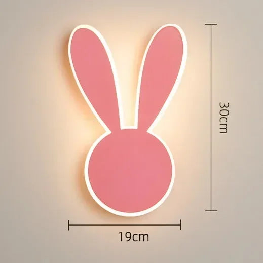 PinkRabbit - Playful LED Wall Lamp for Children's Rooms