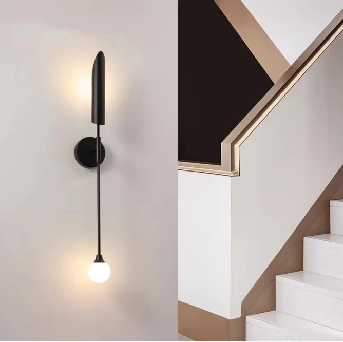 LuxeGlam - Gold Industrial Wall Lamp for Home and Hotel