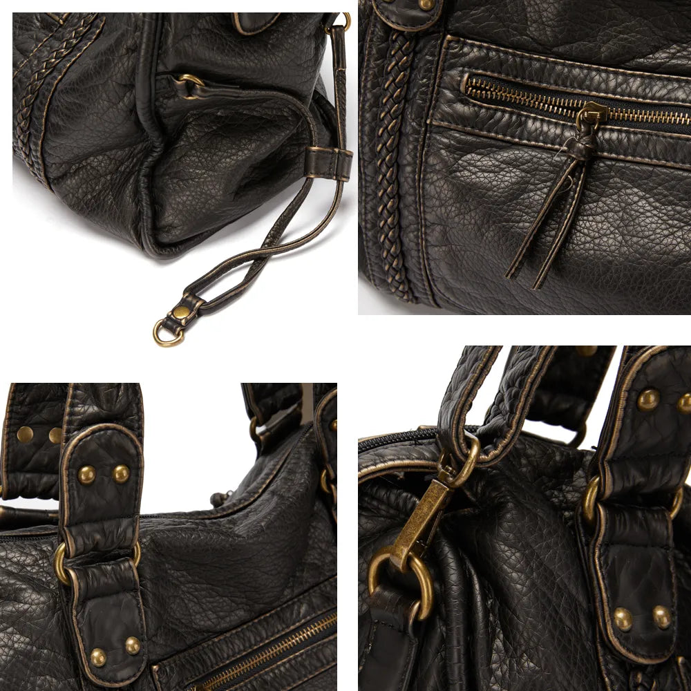 NoirClass - Elegant Black Leather Handbag