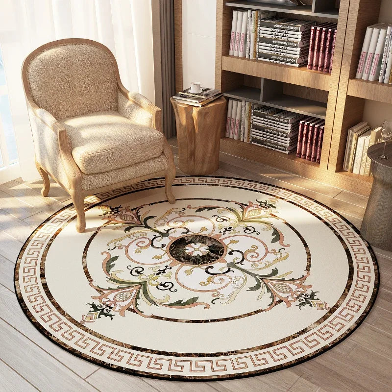 ElegantCircle - Luxurious American Round Rug for Bedroom