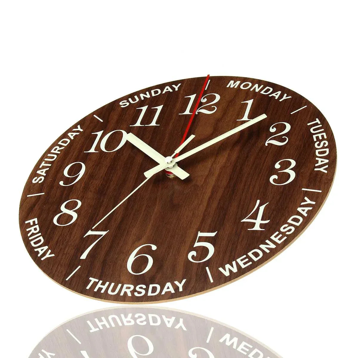 GlowClock – Luxurious Wooden Wall Clock with Night Light