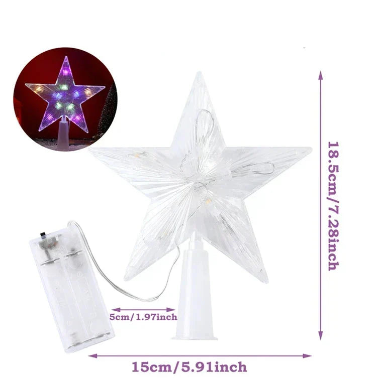 Starlight - Magical LED star for Christmas tree decoration