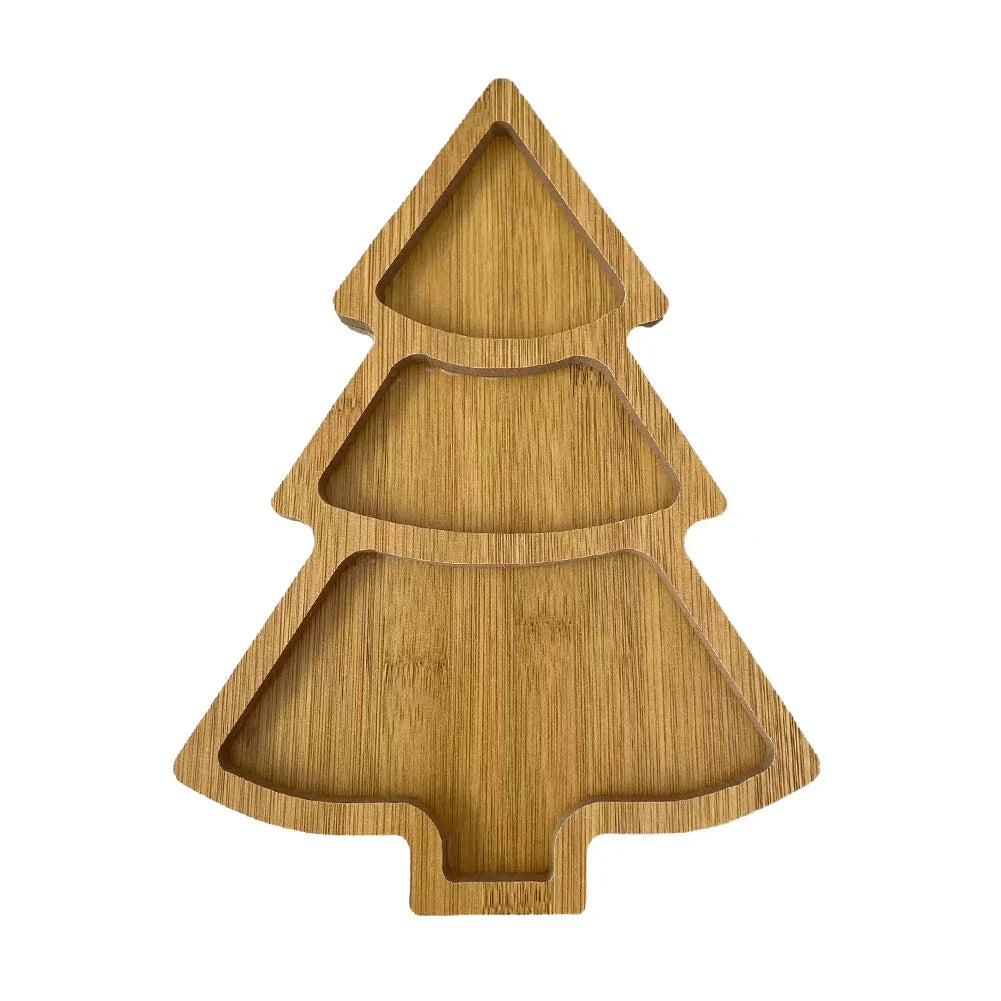 Festive Wooden Board - Unique Wooden Serving Plate for Holidays