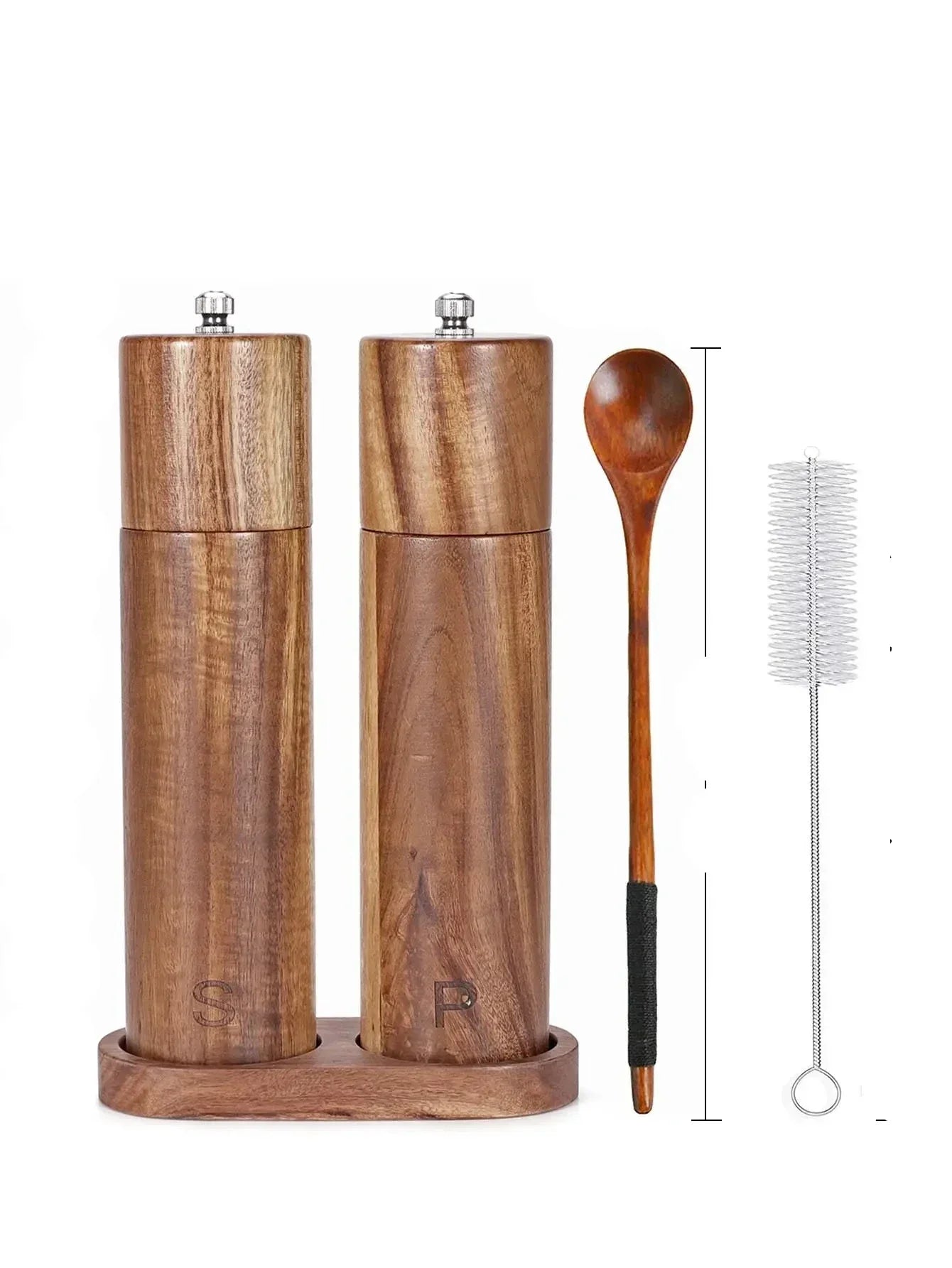 WoodSpice - Luxury Set of Wooden Pepper and Salt Mills