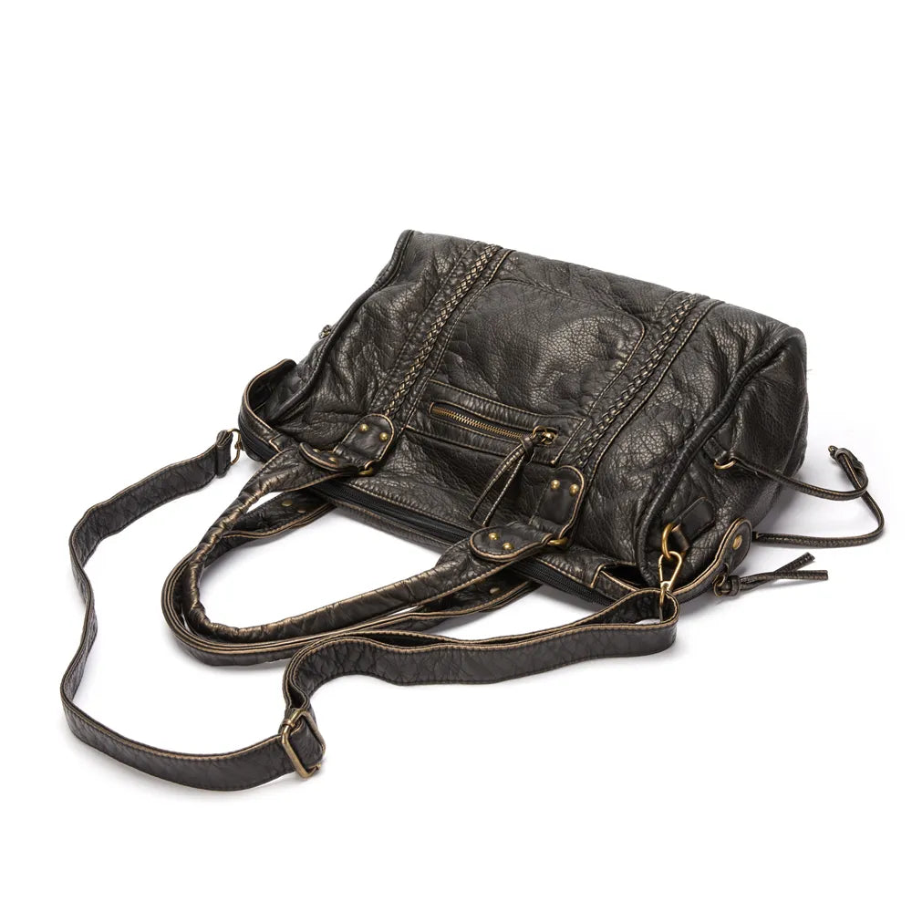 NoirClass - Elegant Black Leather Handbag