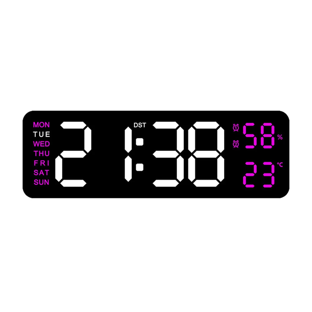 TimeGlow Clock - Slim Digital Alarm Clock with Temperature & Calendar