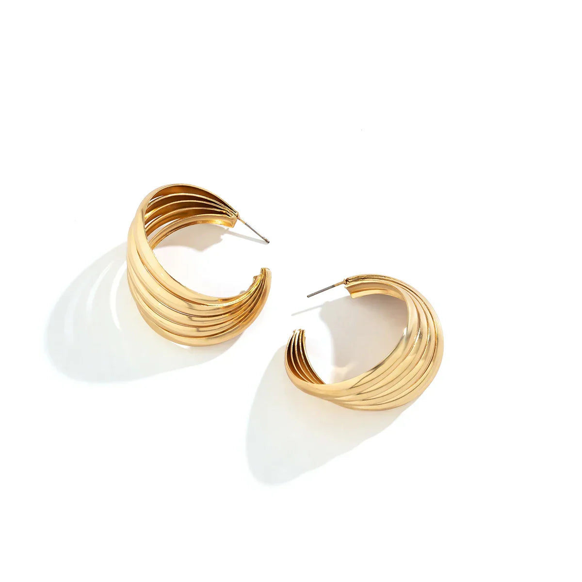 Classic Elegance Earrings - Stylish Metal Hoops