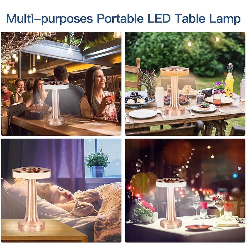 LumiCrest – Wireless Retro LED Table Lamp