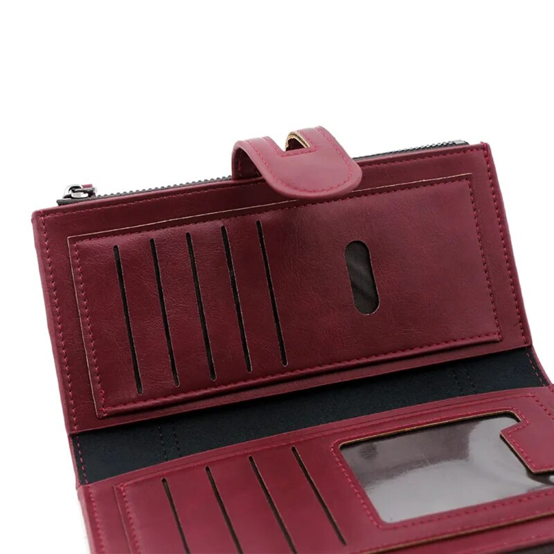ElegantLeather – Long Leather Wallet for Women