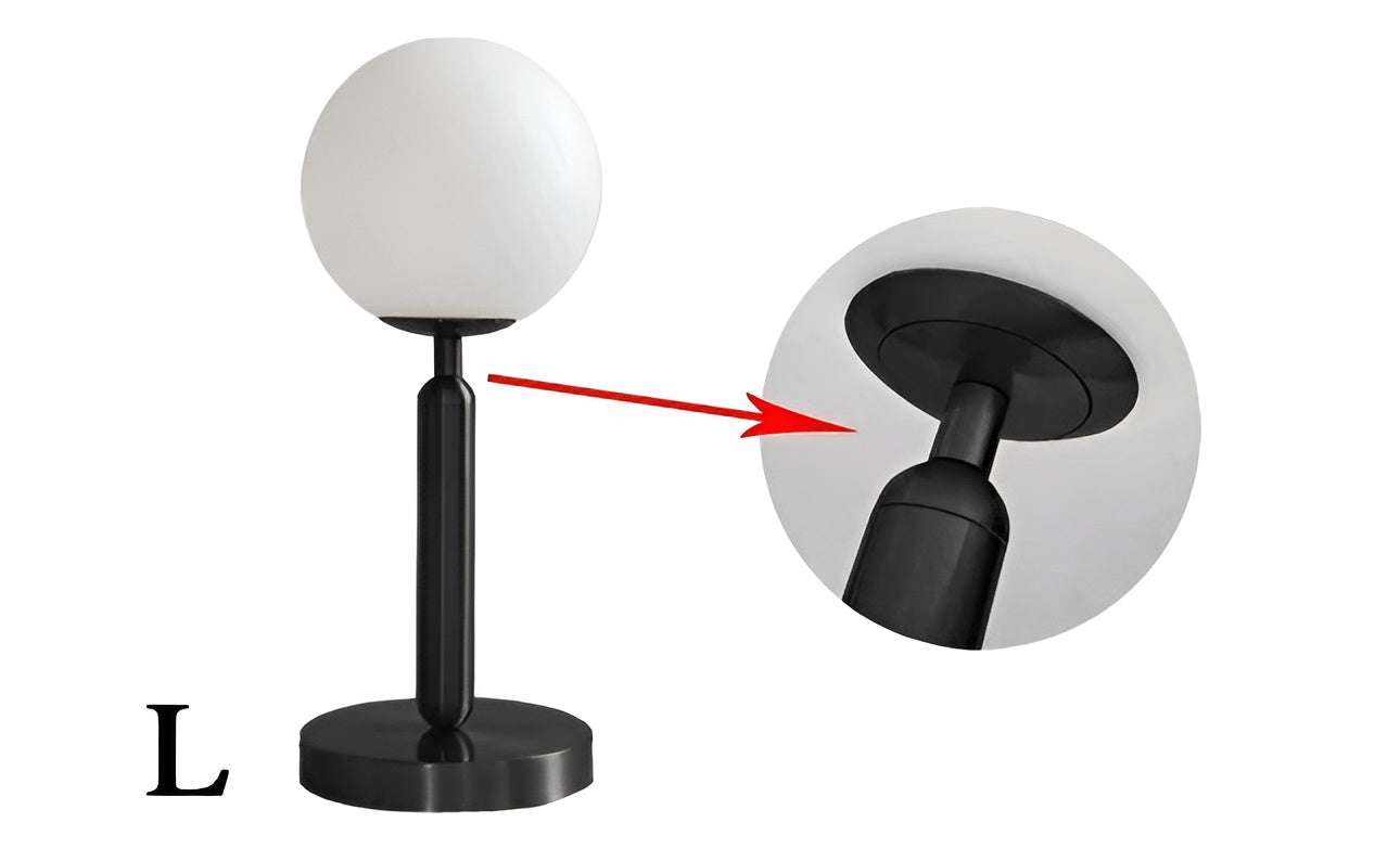SphereShine Luxury Table Lamp in Glass & Brass – Elegance and LED