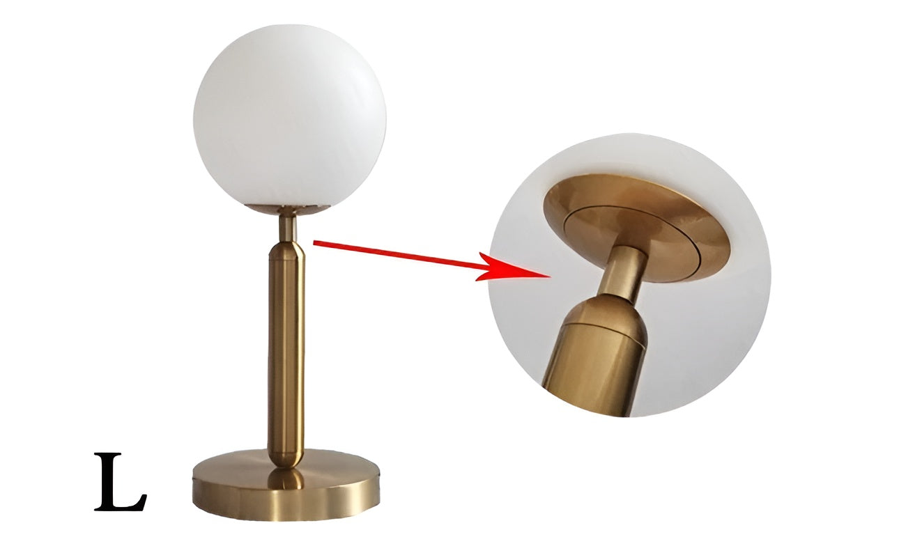 SphereShine Luxury Table Lamp in Glass & Brass – Elegance and LED