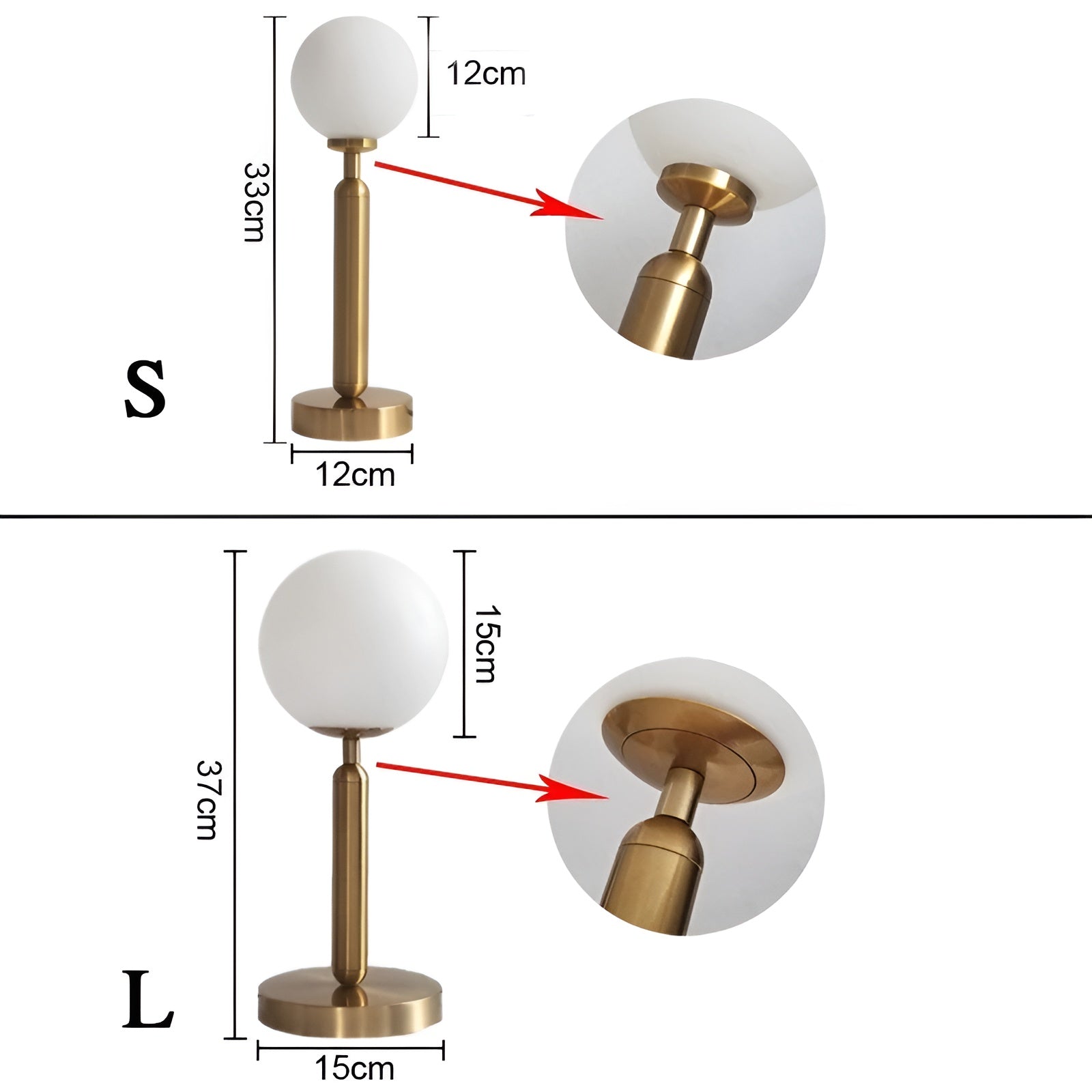 SphereShine Luxury Table Lamp in Glass & Brass – Elegance and LED