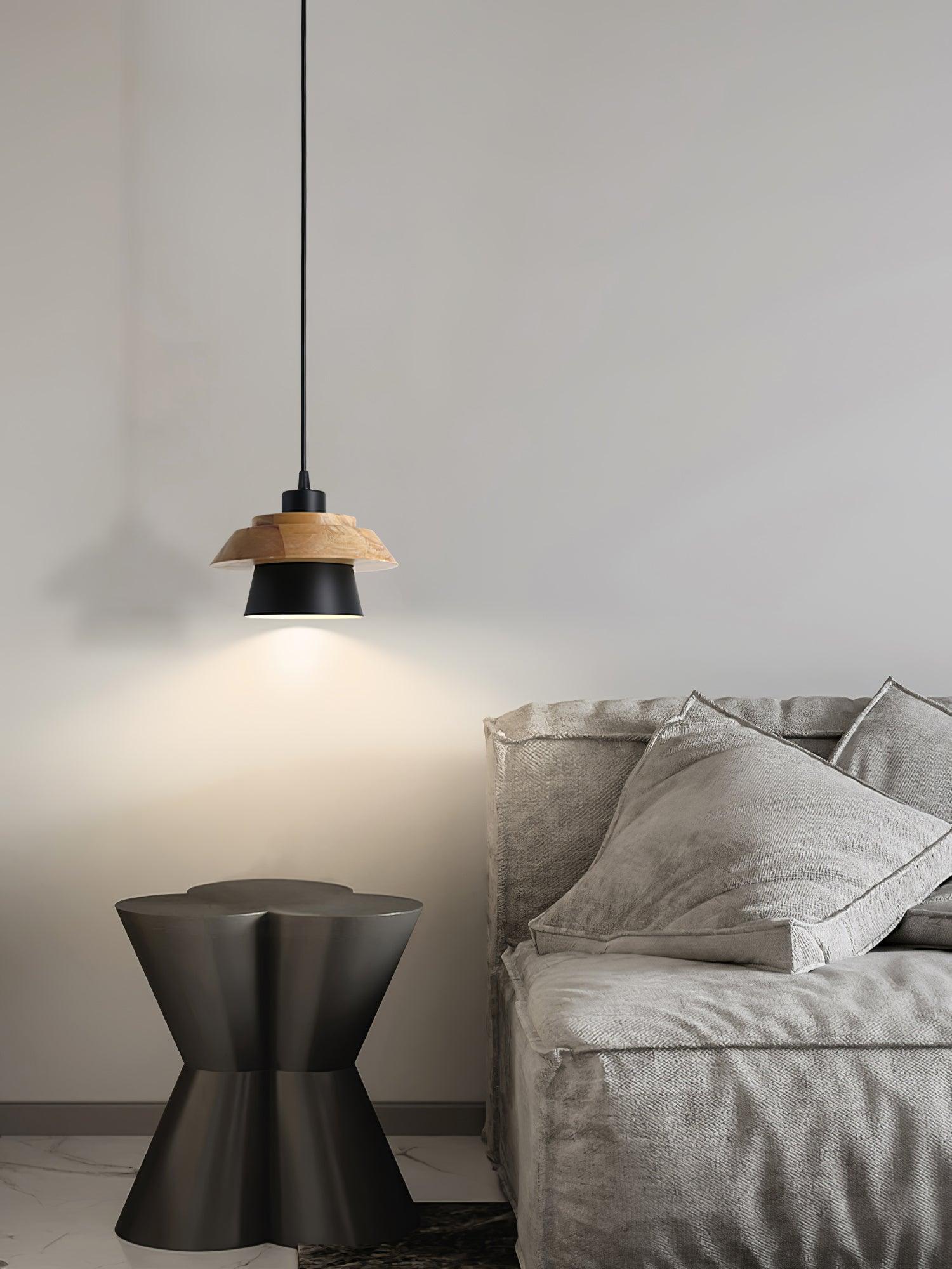 NordicMacaron Luxe Ceiling Lamp - Scandinavian Design with Wood Finish