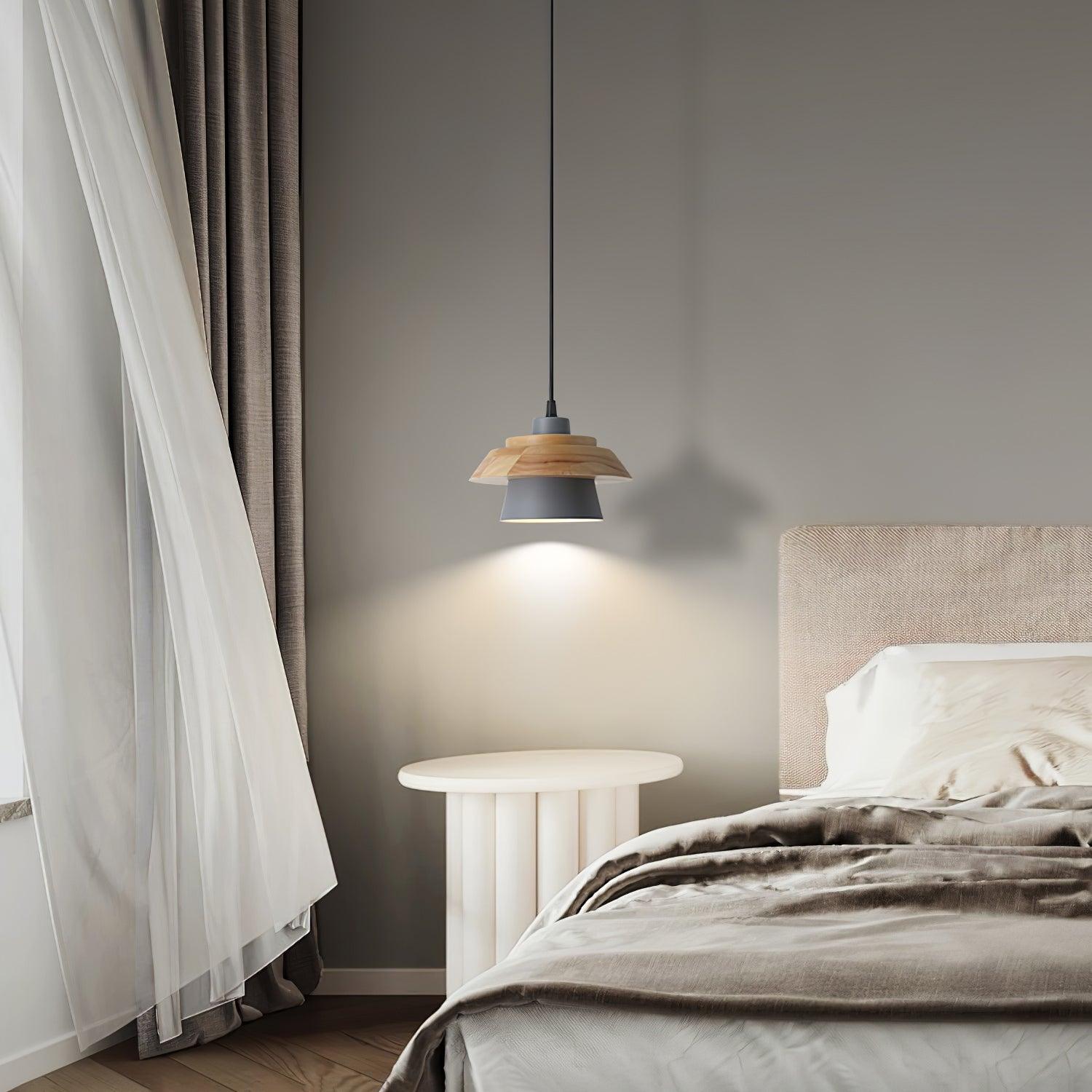 NordicMacaron Luxe Ceiling Lamp - Scandinavian Design with Wood Finish